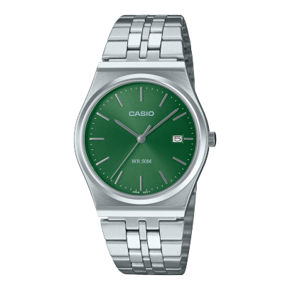 Orologio Uomo Casio Mtp-B145d-3av Acciaio Inossidabile Analogico Quadrante Verde