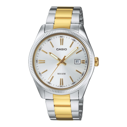 Casio Orologio Uomo Con Data E Bracciale In Acciaio Linea Timeless Collection
