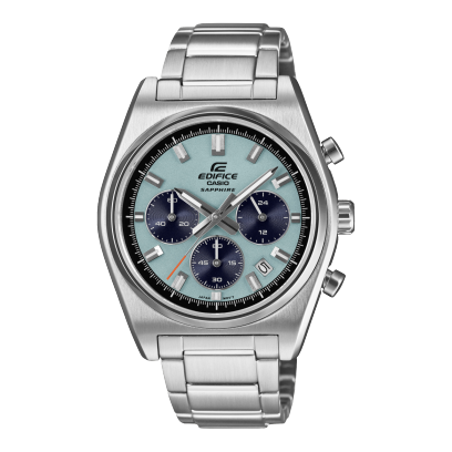Cronografo Uomo Edifice 40mm In Acciaio Inossidabile Quadrante Celeste