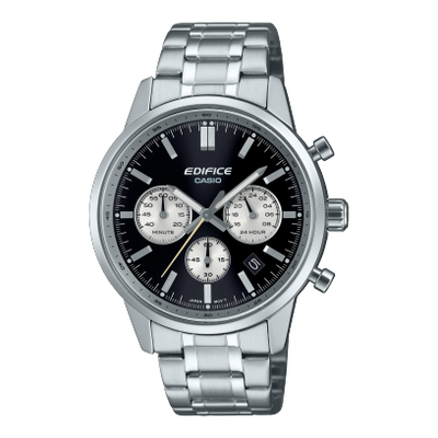 Cronografo Edifice 40.5mm In Acciaio Quadrante Nero