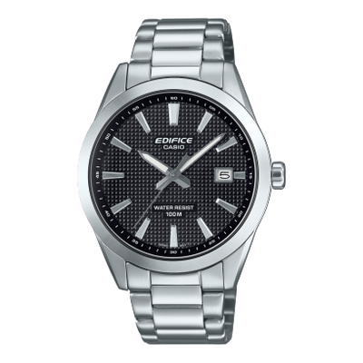 Analogico Uomo Edifice 40mm In Acciaio Inox Quadrante Nero