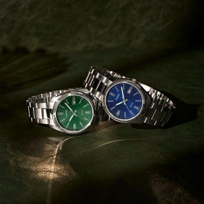 Orologio Uomo Casio Analogico Acciaio Blu Placcato Ione 44mm