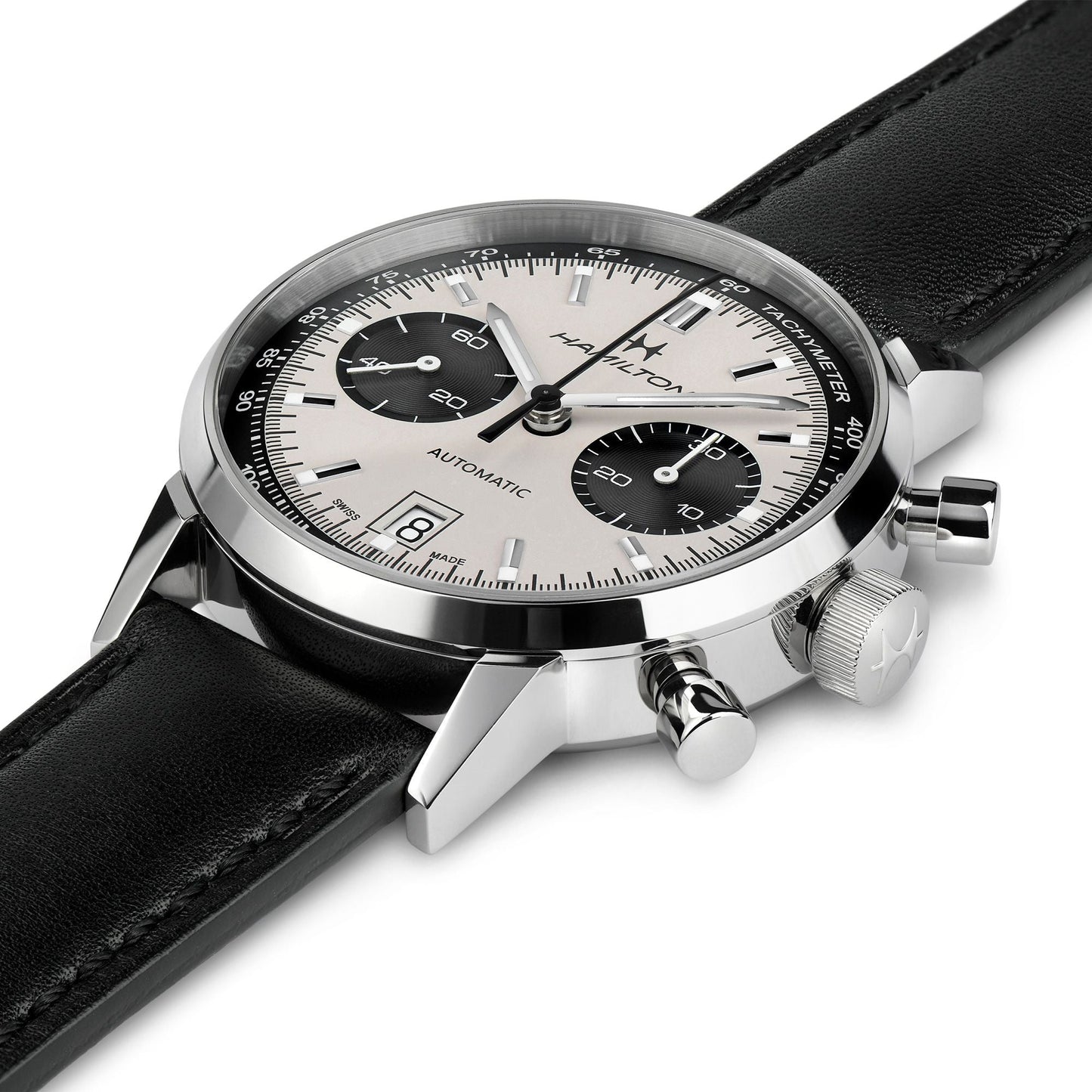 Hamilton - Intra-Matic Auto Chrono Orologio Uomo Cronografo Hamilton Quadrante Effetto Panda - Nazareno Bancone Gioielli