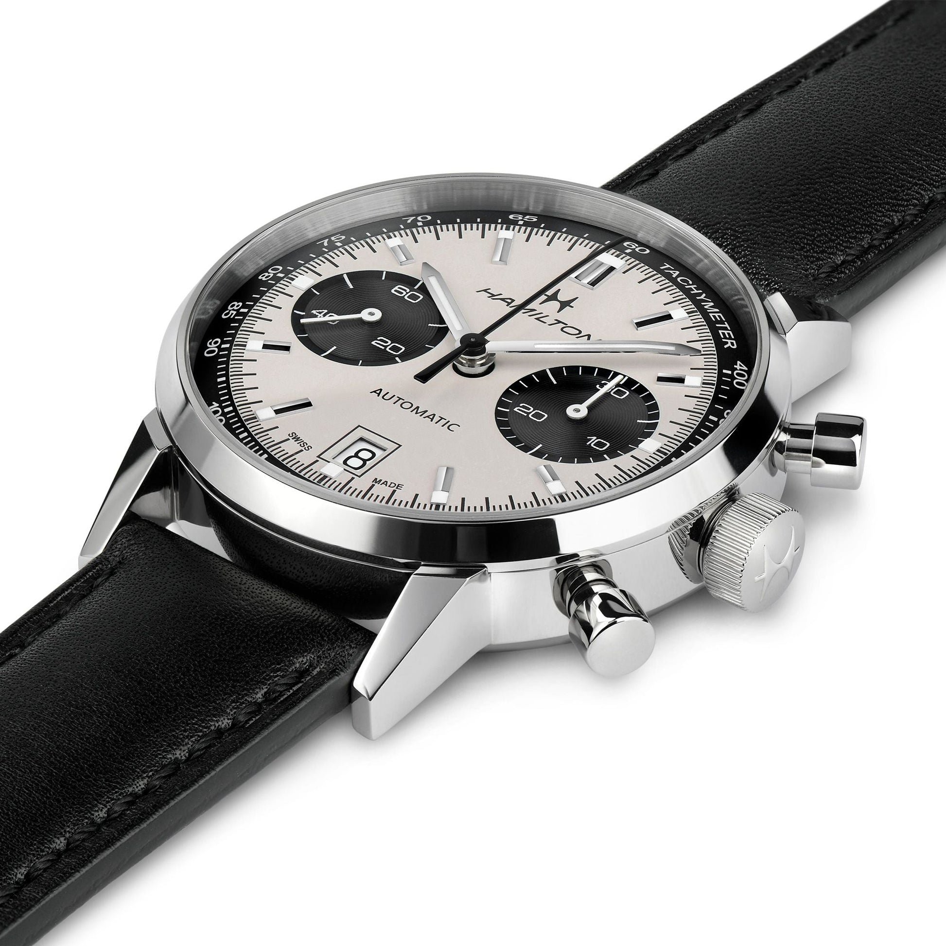 Hamilton - Intra-Matic Auto Chrono Orologio Uomo Cronografo Hamilton Quadrante Effetto Panda - Nazareno Bancone Gioielli