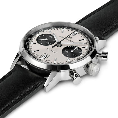 Hamilton - Intra-Matic Auto Chrono Orologio Uomo Cronografo Hamilton Quadrante Effetto Panda - Nazareno Bancone Gioielli