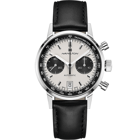 Hamilton - Intra-Matic Auto Chrono Orologio Uomo Cronografo Hamilton Quadrante Effetto Panda - Nazareno Bancone Gioielli