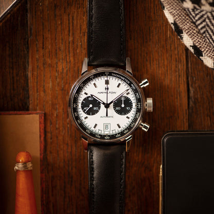 Hamilton - Intra-Matic Auto Chrono Orologio Uomo Cronografo Hamilton Quadrante Effetto Panda - Nazareno Bancone Gioielli