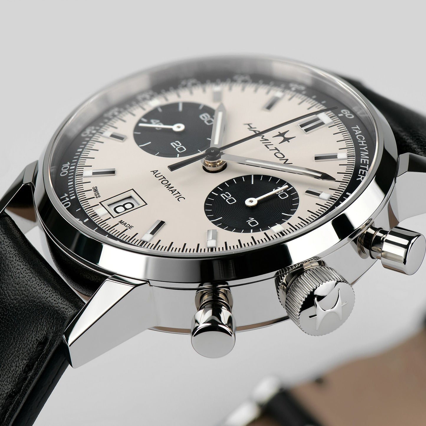 Hamilton - Intra-Matic Auto Chrono Orologio Uomo Cronografo Hamilton Quadrante Effetto Panda - Nazareno Bancone Gioielli