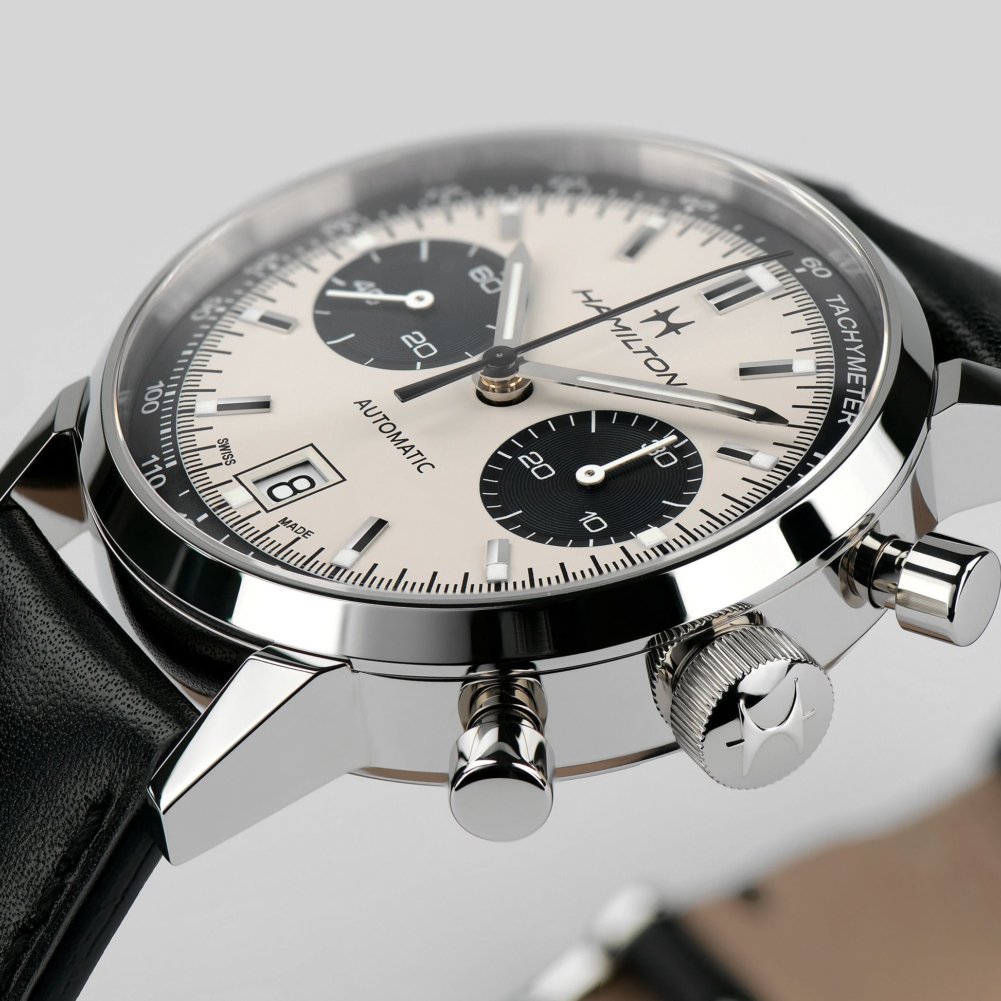 Hamilton - Intra-Matic Auto Chrono Orologio Uomo Cronografo Hamilton Quadrante Effetto Panda - Nazareno Bancone Gioielli