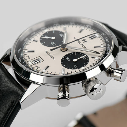 Hamilton - Intra-Matic Auto Chrono Orologio Uomo Cronografo Hamilton Quadrante Effetto Panda - Nazareno Bancone Gioielli