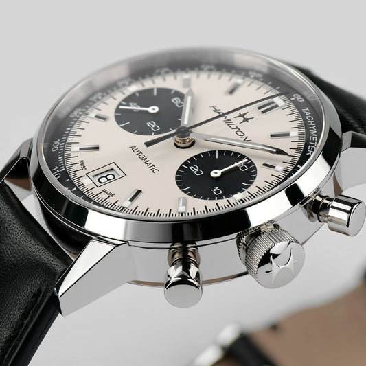 Hamilton - Intra-Matic Auto Chrono Orologio Uomo Cronografo Hamilton Quadrante Effetto Panda - Nazareno Bancone Gioielli