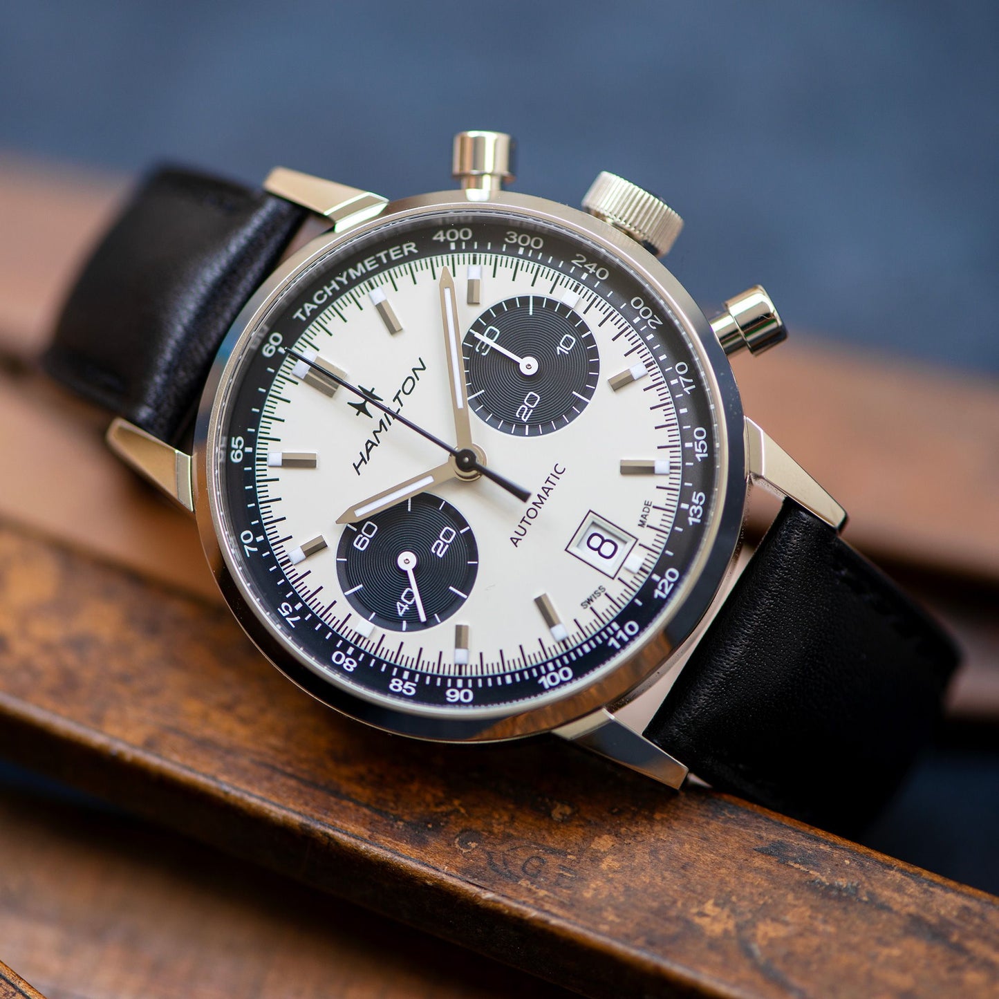 Hamilton - Intra-Matic Auto Chrono Orologio Uomo Cronografo Hamilton Quadrante Effetto Panda - Nazareno Bancone Gioielli
