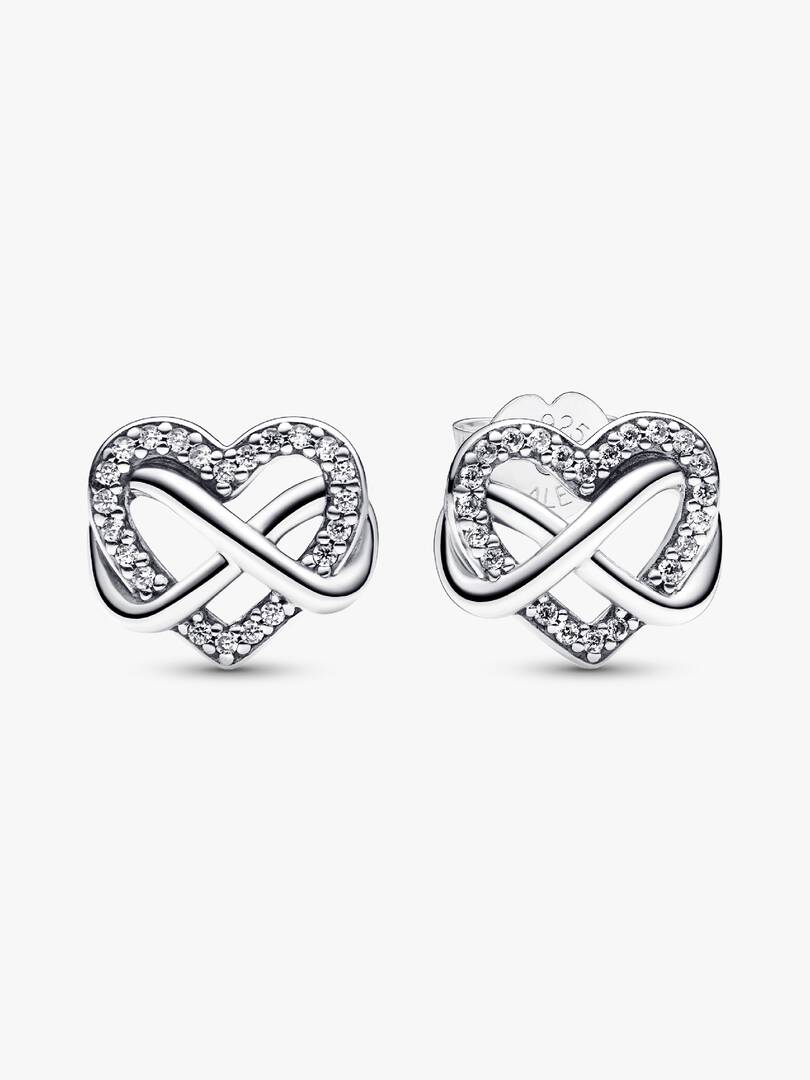Pandora - Orecchini Pandora Cuore Infinito in Argento Sterling 925 Donna - Nazareno Bancone Gioielli