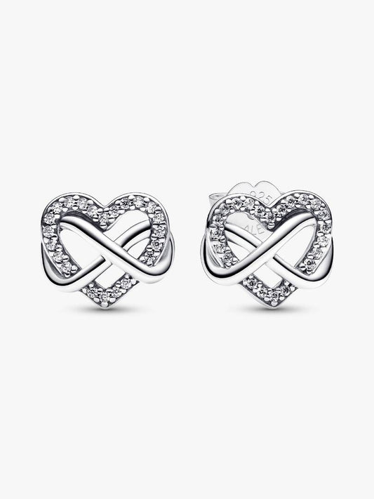 Pandora - Orecchini Pandora Cuore Infinito in Argento Sterling 925 Donna - Nazareno Bancone Gioielli
