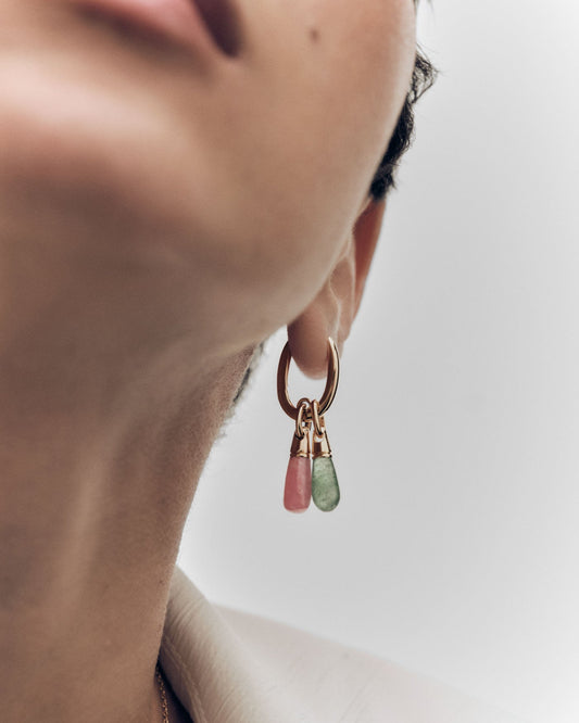 PDPAOLA - Orecchini Pdpaola Rhodochrosite Jupiter Single Hoop - Nazareno Bancone Gioielli