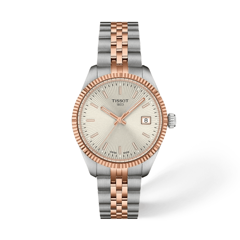 Tissot - Orologio Donna Tissot Ballade 34mm Quarzo Donna Bicolore Quadrante Silver - Nazareno Bancone Gioielli