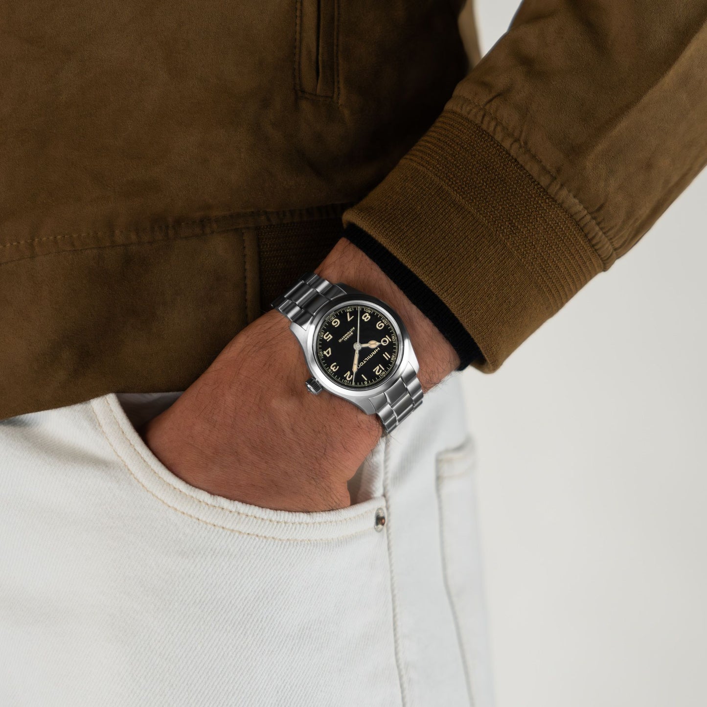 Hamilton - Orologio Hamilton 38mm In Acciaio Quadrante Nero - Nazareno Bancone Gioielli