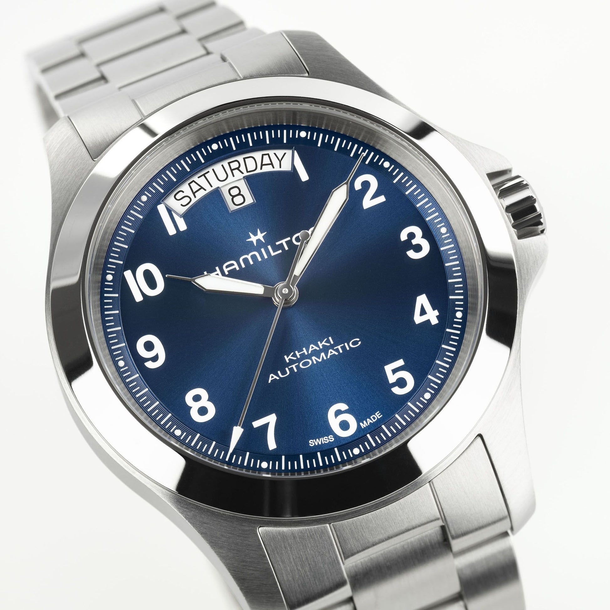 Hamilton - Orologio Hamilton 40 Mm Acciaio Spazzolato Quadrante Blu - Nazareno Bancone Gioielli