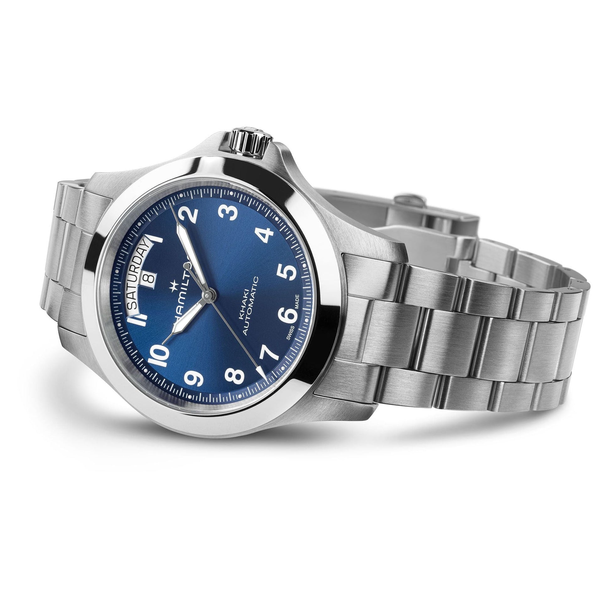 Hamilton - Orologio Hamilton 40 Mm Acciaio Spazzolato Quadrante Blu - Nazareno Bancone Gioielli