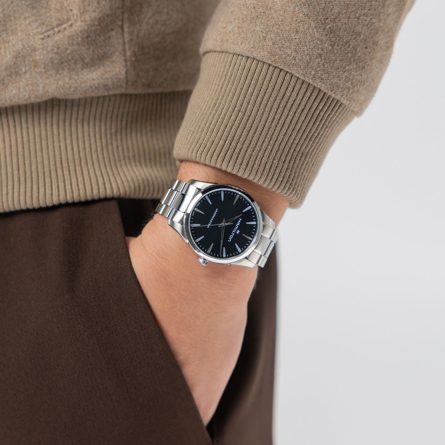 Hamilton - Orologio Uomo Hamilton 40mm In Acciaio Quadrante Nero - Nazareno Bancone Gioielli