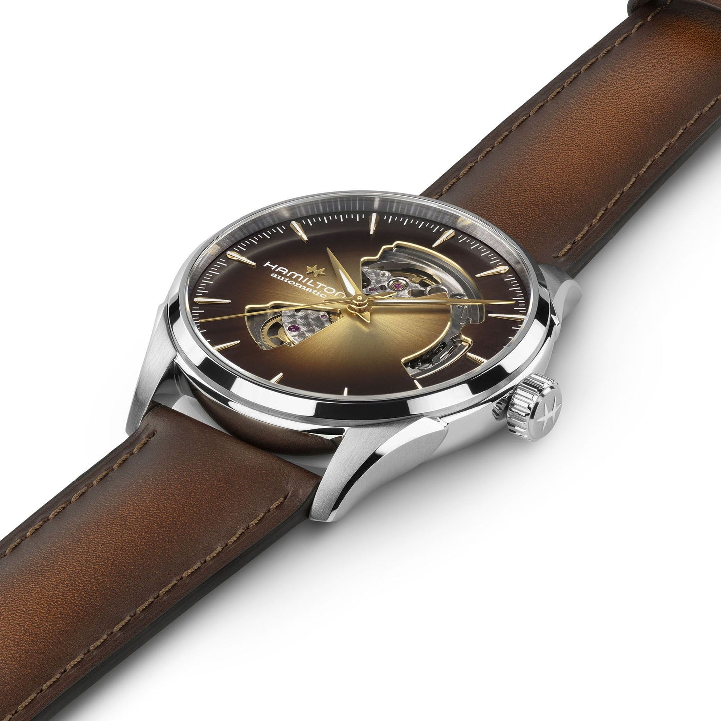 Hamilton - Orologio Uomo Hamilton 42mm In Acciaio Quadrante Marrone Fumé - Nazareno Bancone Gioielli