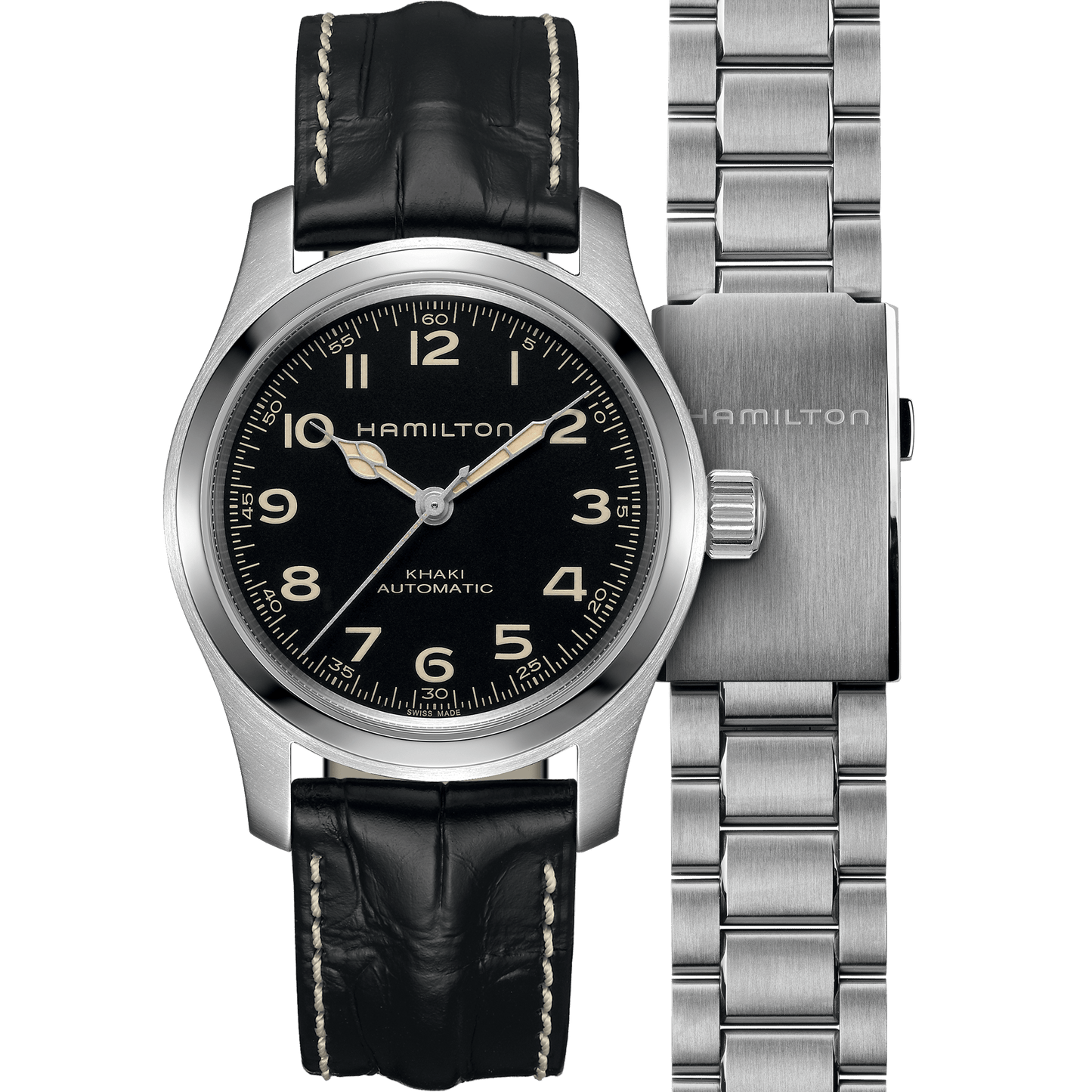 Hamilton - Orologio Uomo Hamilton 42mm In Acciaio Quadrante Nero - Nazareno Bancone Gioielli