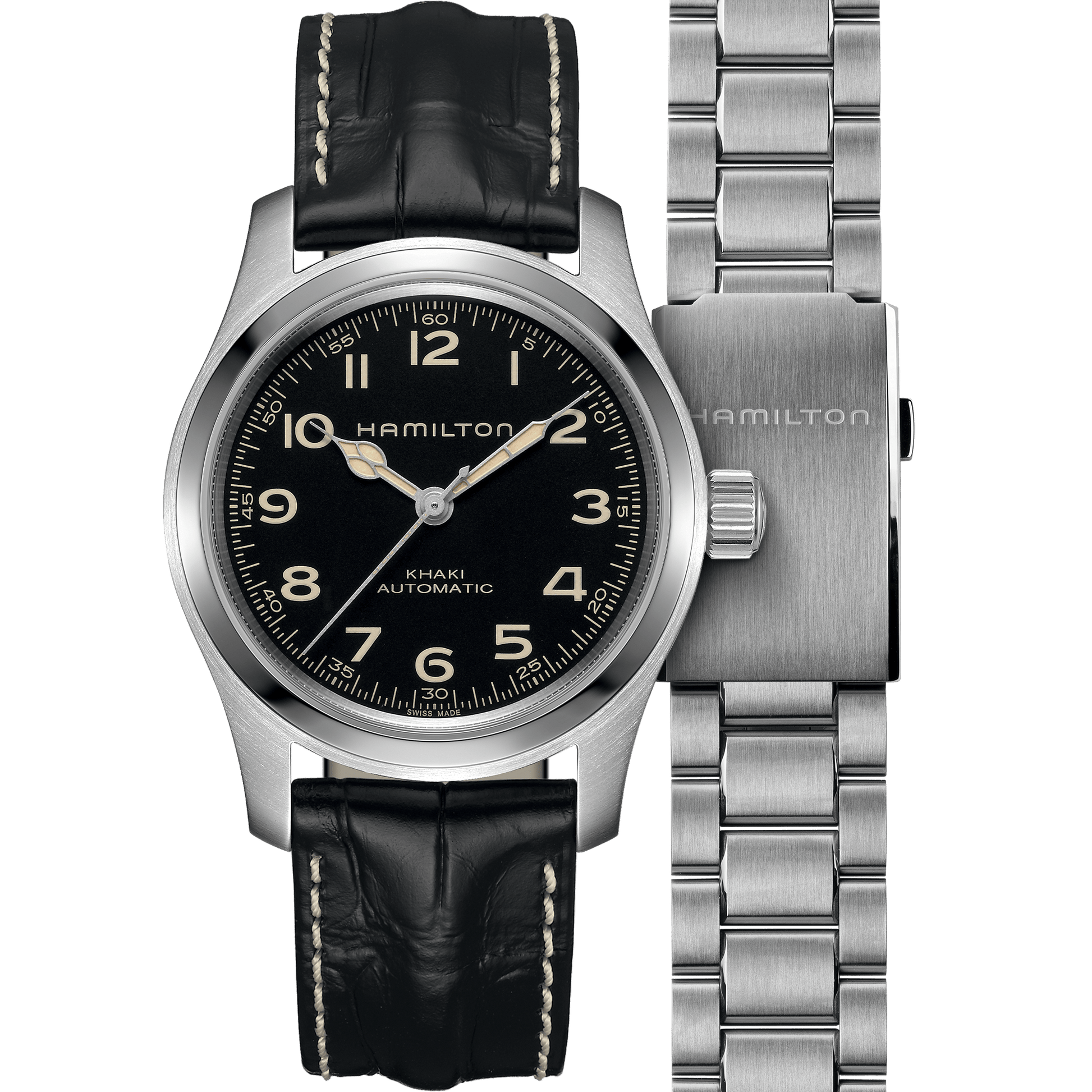 Hamilton - Orologio Uomo Hamilton 42mm In Acciaio Quadrante Nero - Nazareno Bancone Gioielli