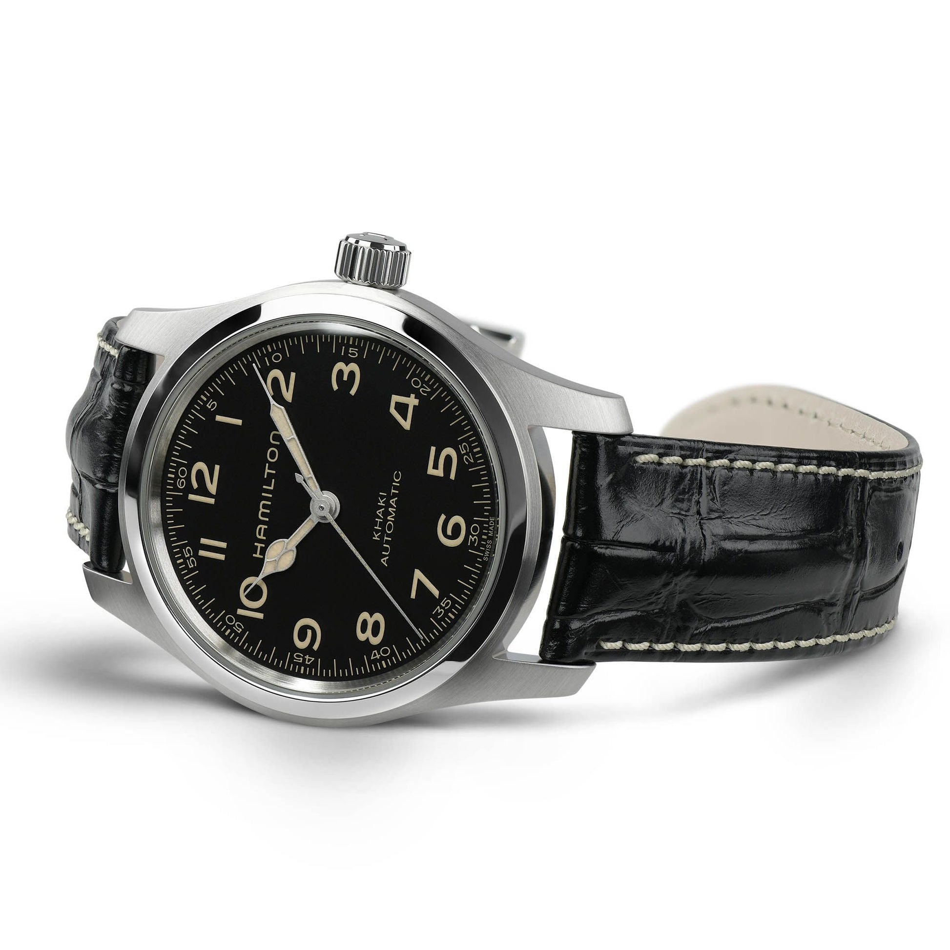 Hamilton - Orologio Uomo Hamilton 42mm In Acciaio Quadrante Nero - Nazareno Bancone Gioielli