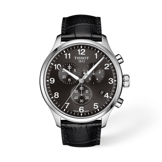 Tissot - Orologio Uomo Tissot Chrono XL Classic 45mm Quarzo Nero Cinturino Pelle - Nazareno Bancone Gioielli