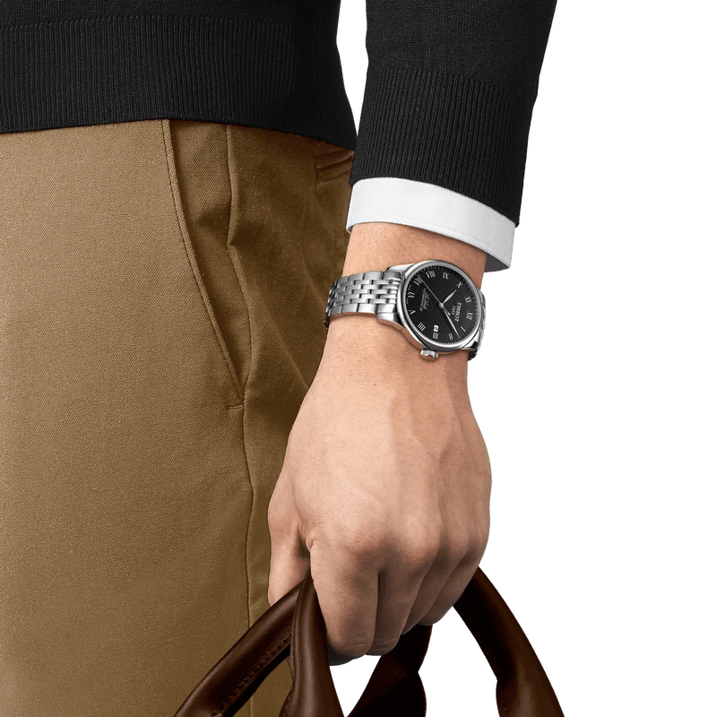 Tissot - Orologio Uomo Tissot Le Locle 39.3mm Automatico Nero - Nazareno Bancone Gioielli