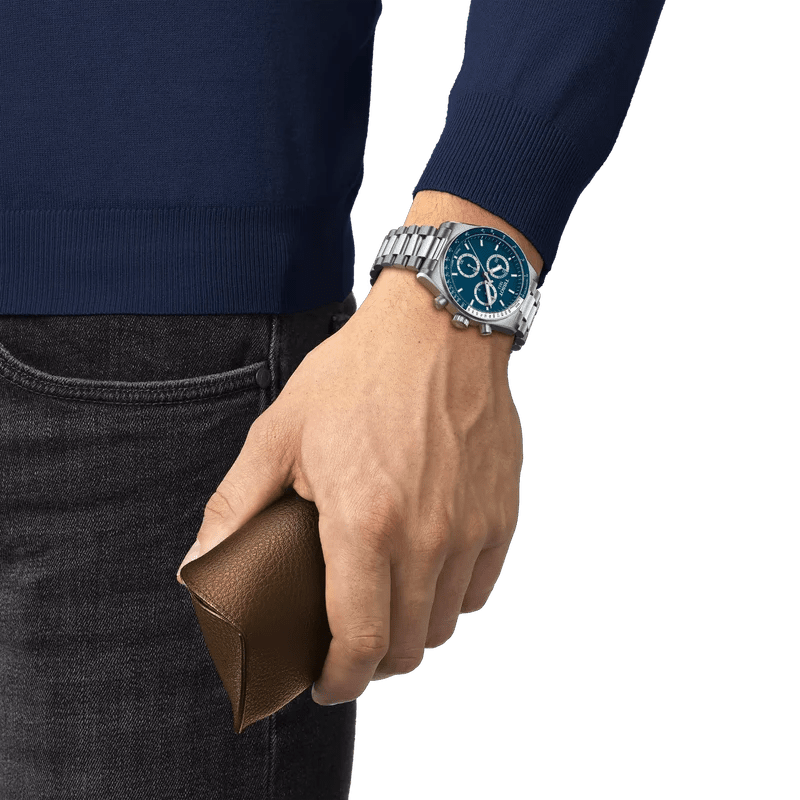 Tissot - Orologio Uomo Tissot PR516 40mm Chronograph Quarzo Blu - Nazareno Bancone Gioielli