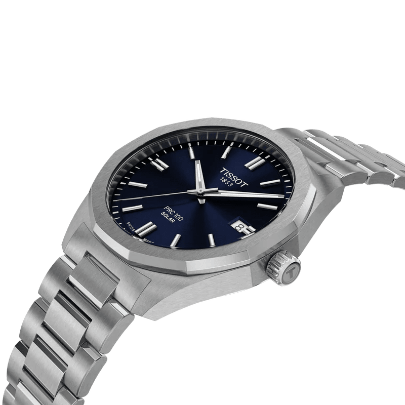 Tissot - Orologio Uomo Tissot PRC 100 Solar 39mm Blu - Nazareno Bancone Gioielli
