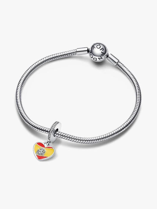 Pandora - Pendente Pandora Bandiera Spagnola in Argento 925 Donna - Nazareno Bancone Gioielli