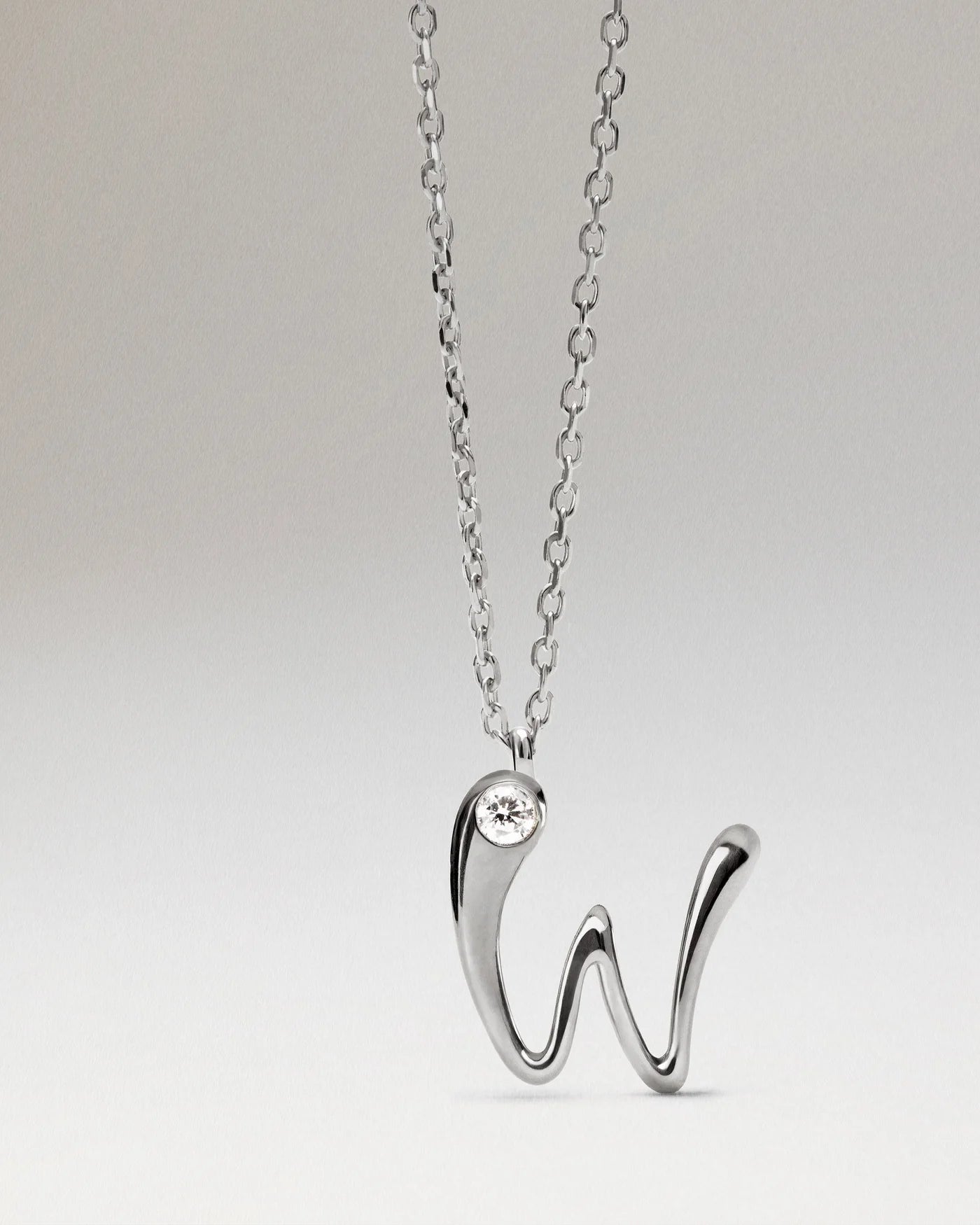Collana Pdpaola Con Ciondolo In Argento 925 Con Iniziale Placcato Oro 18k O Rodio