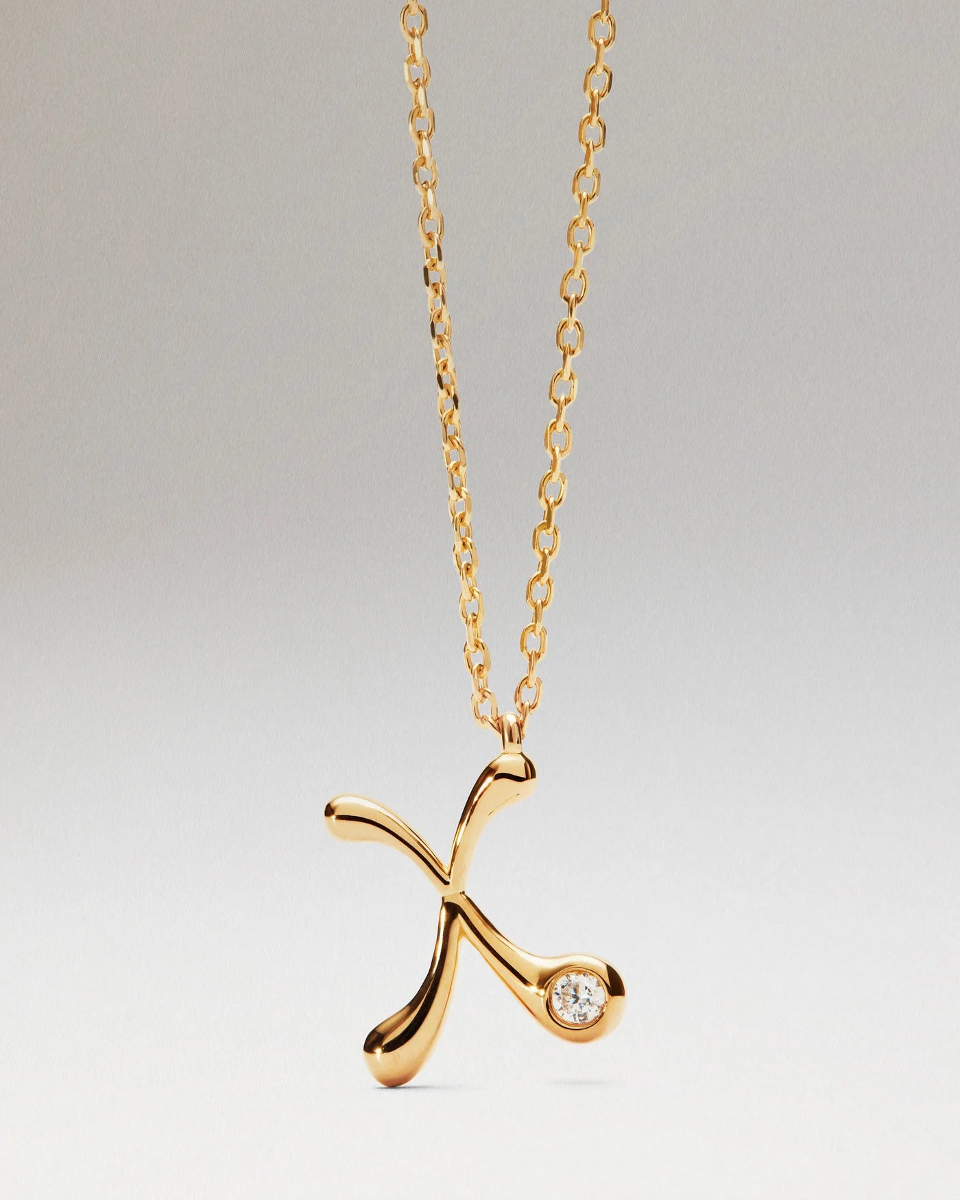 Collana Pdpaola Con Ciondolo In Argento 925 Con Iniziale Placcato Oro 18k O Rodio