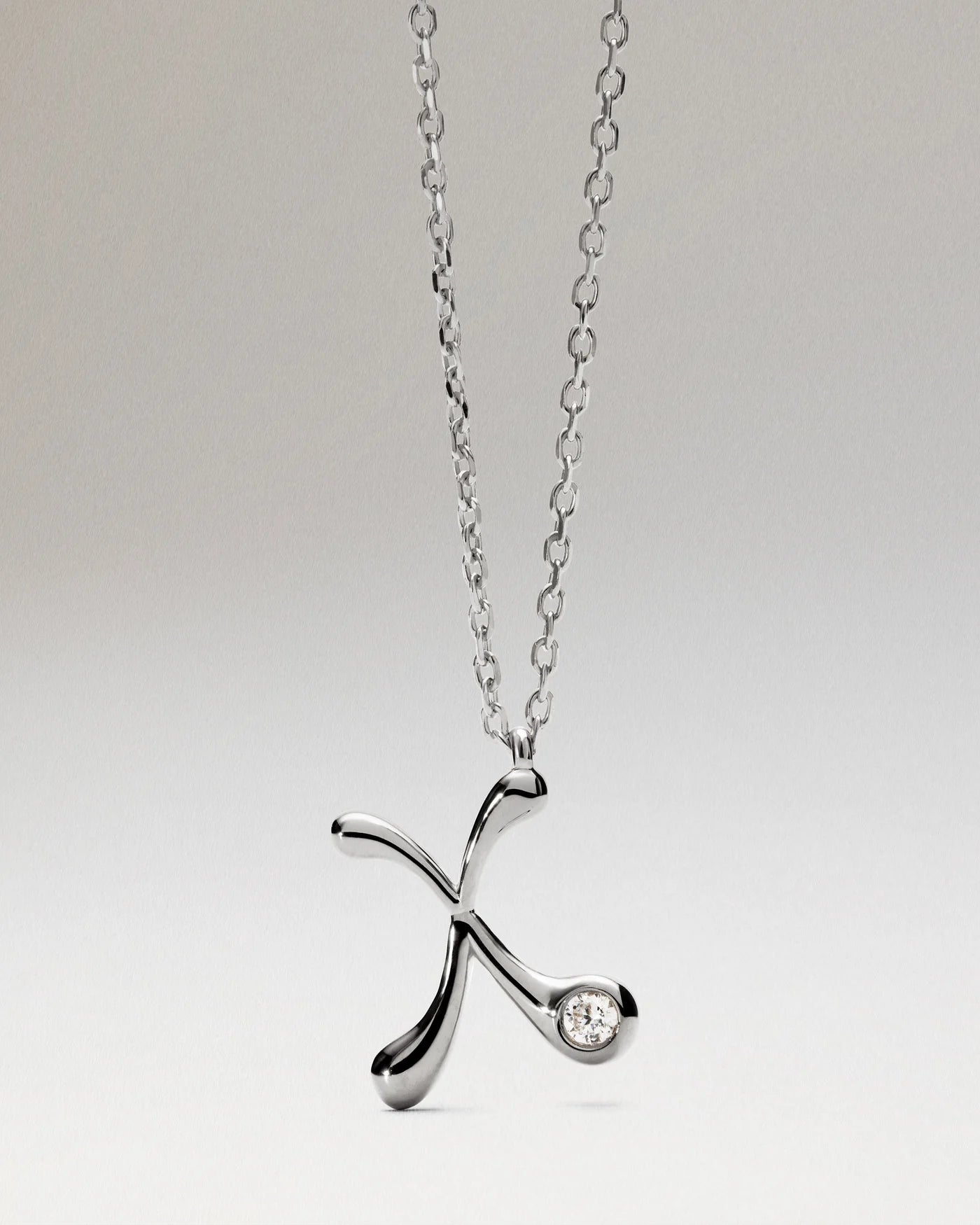 Collana Pdpaola Con Ciondolo In Argento 925 Con Iniziale Placcato Oro 18k O Rodio